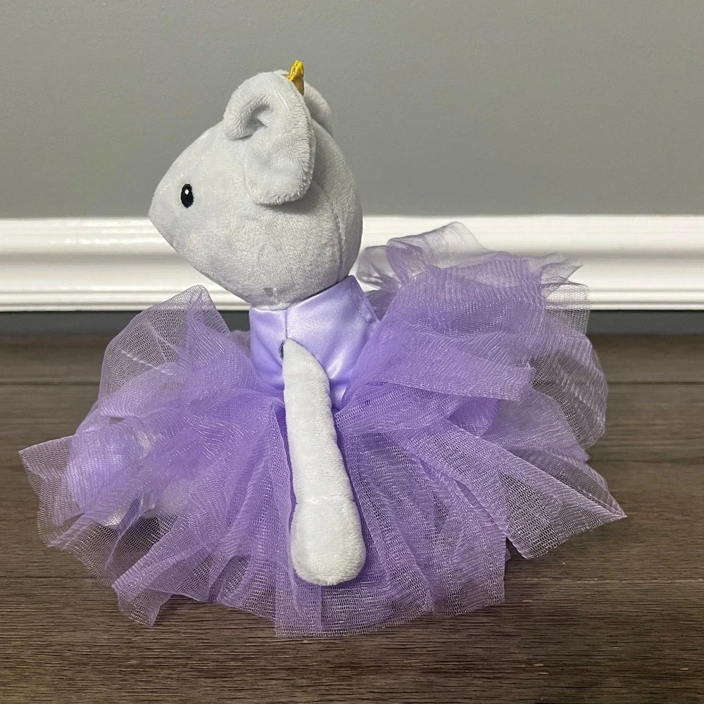 I Scream Plush Mouse Betty Ballerina Princess Stuffed Animal‎ Toy Purple Tutu
